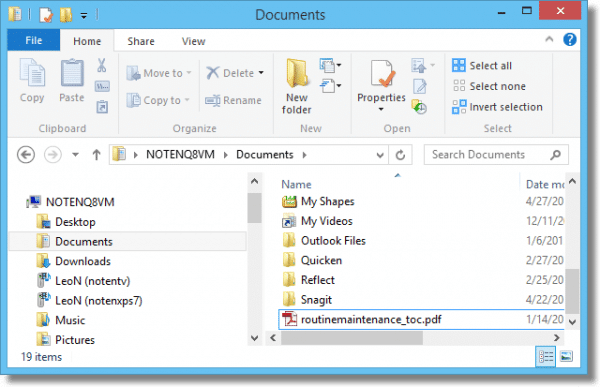 PDF Saved to the Documents Folder