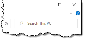 Search box in Windows File Explorer