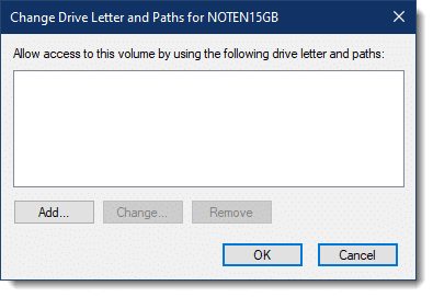 not able to change drive letter and paths