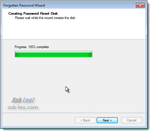 Creating a Password Reset Disk - Complete