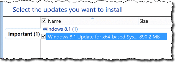 Windows 8.1 Update - ready to install