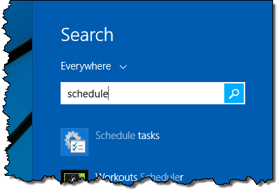 Task Scheduler result from Tiled Search