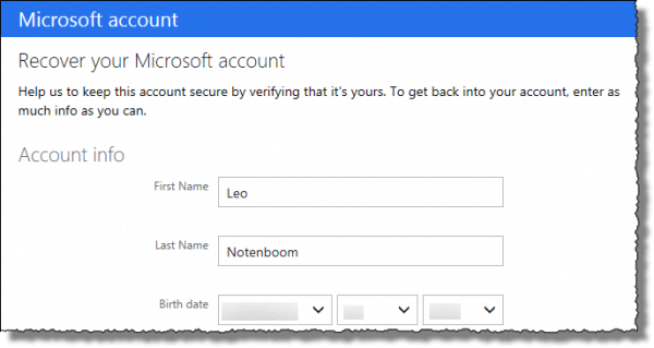 account live reset password xbox