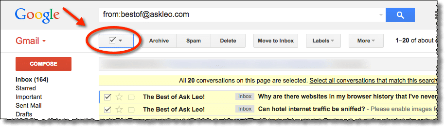 How Do I Delete Multiple Emails When I Have A Lot To Delete Ask Leo 