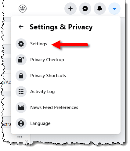 Link to Facebook Settings