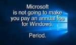 Charging an Annual Subscription for Windows? Nope.