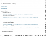 View update history in Windows 10