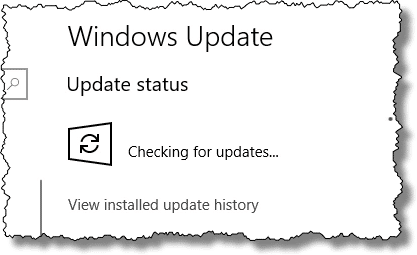 Windows Update - Checking