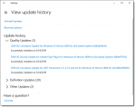 View Update History in Windows 10