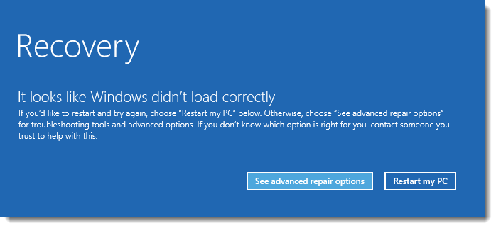 blue screen of death no recovery disc