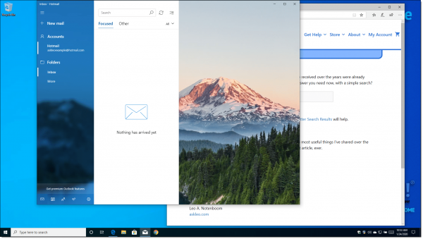 Desktop 1 - Running Edge and Mail