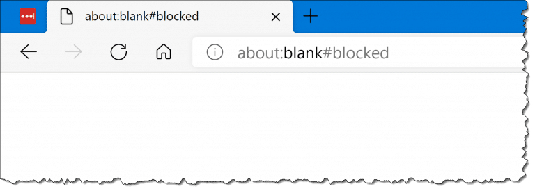 What Is about blank or about blank blocked And How Do I Get Rid 