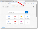A New Tab opened in Edge